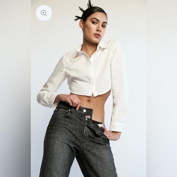 Daily Blue NWT Mantra Wide Barrel Leg Cropped Denim in Black - Picture 4 of 10